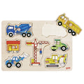 Lift out puzzle, building site vehicles