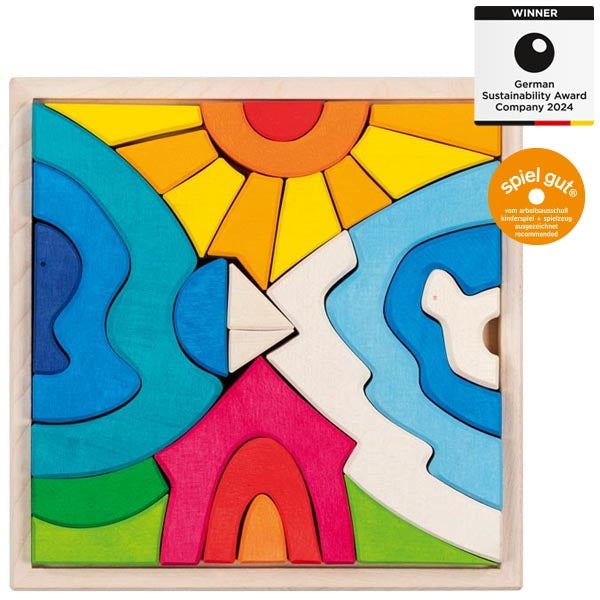 Landscape puzzle,Little polar bear